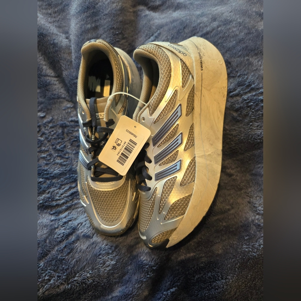 adidas Gray and Black Sneaker Interior Label